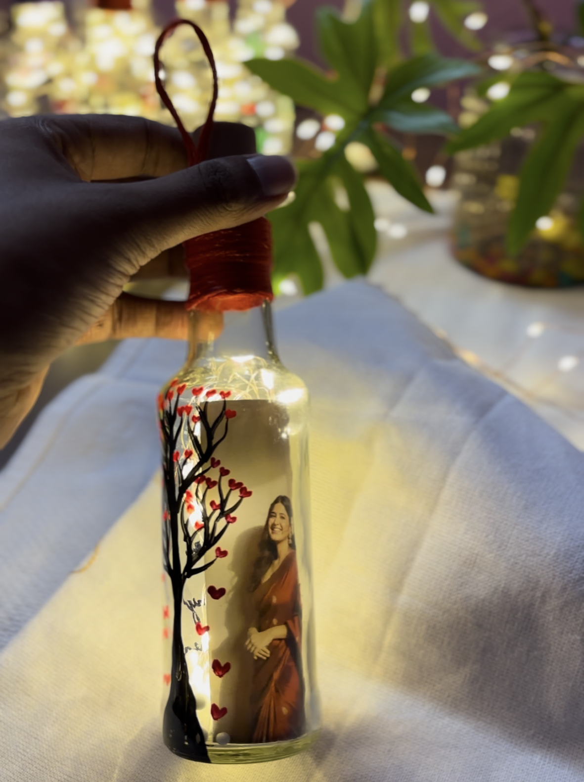 Red Heart Tree Bottles (With Photo)