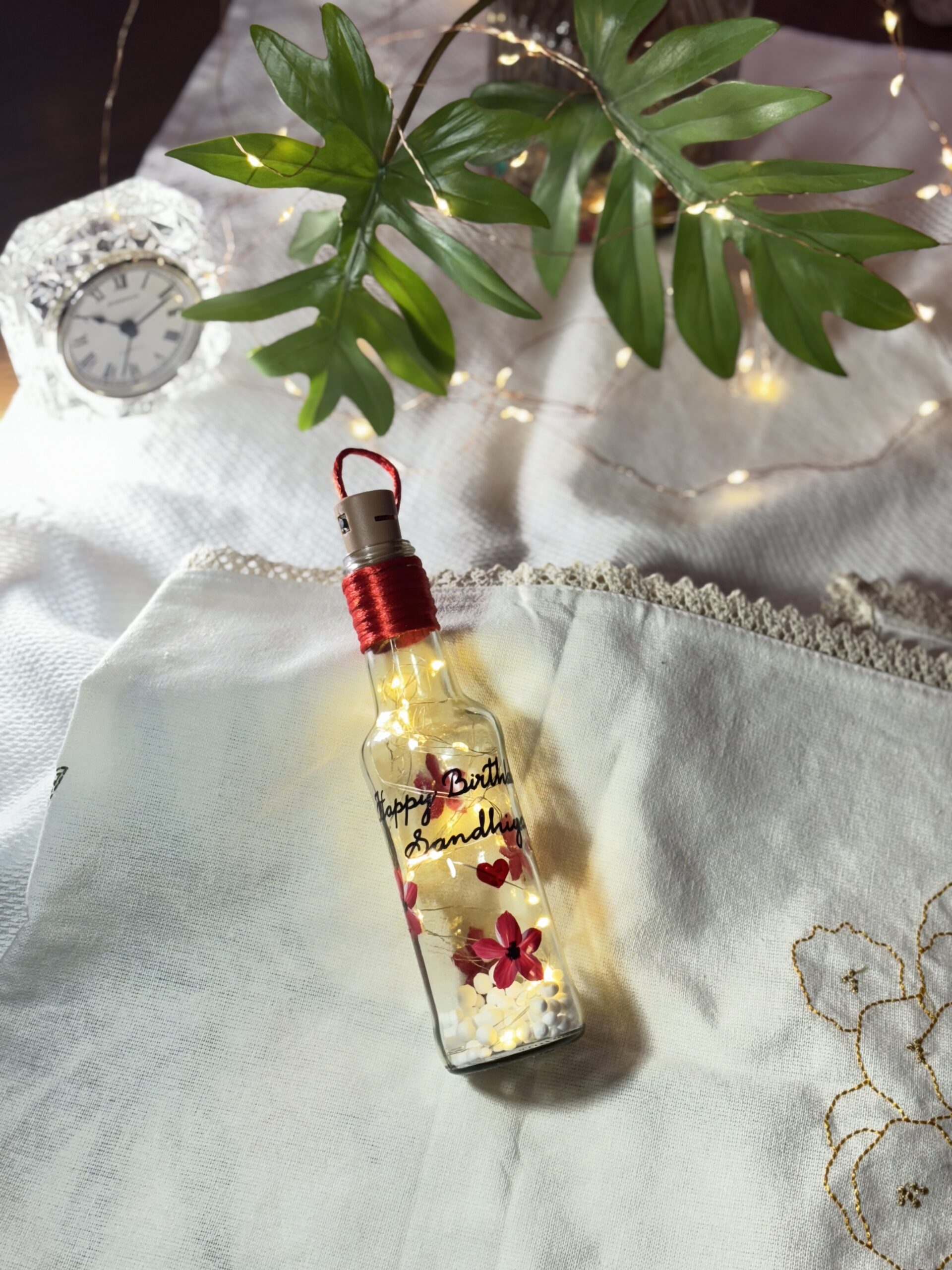 Flowers Bottle with LED (Without Photo)