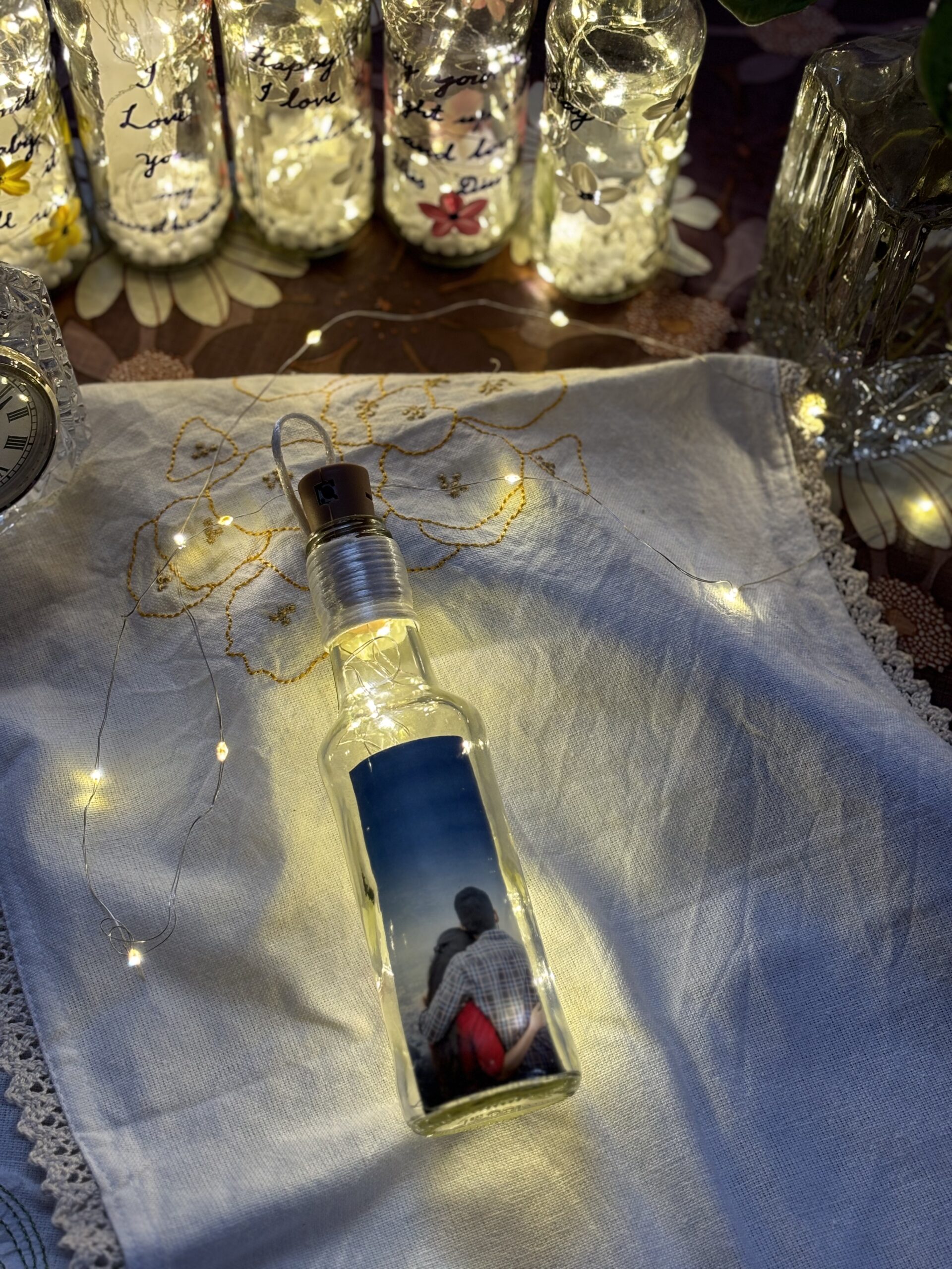 Flowers Bottle with LED (With Photo)